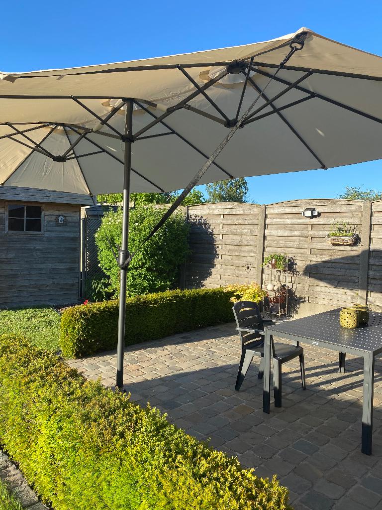 Tuinparasol, Jardin & Terrasse, Parasols, Enlèvement, Comme neuf, Parasol sur pied