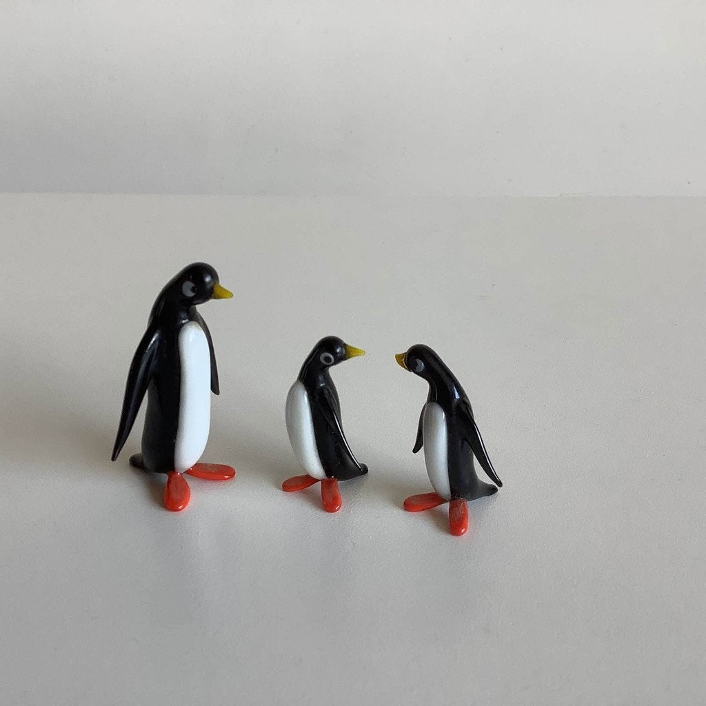 3 kleine pinguïns in Murano stijl, Ophalen of Verzenden