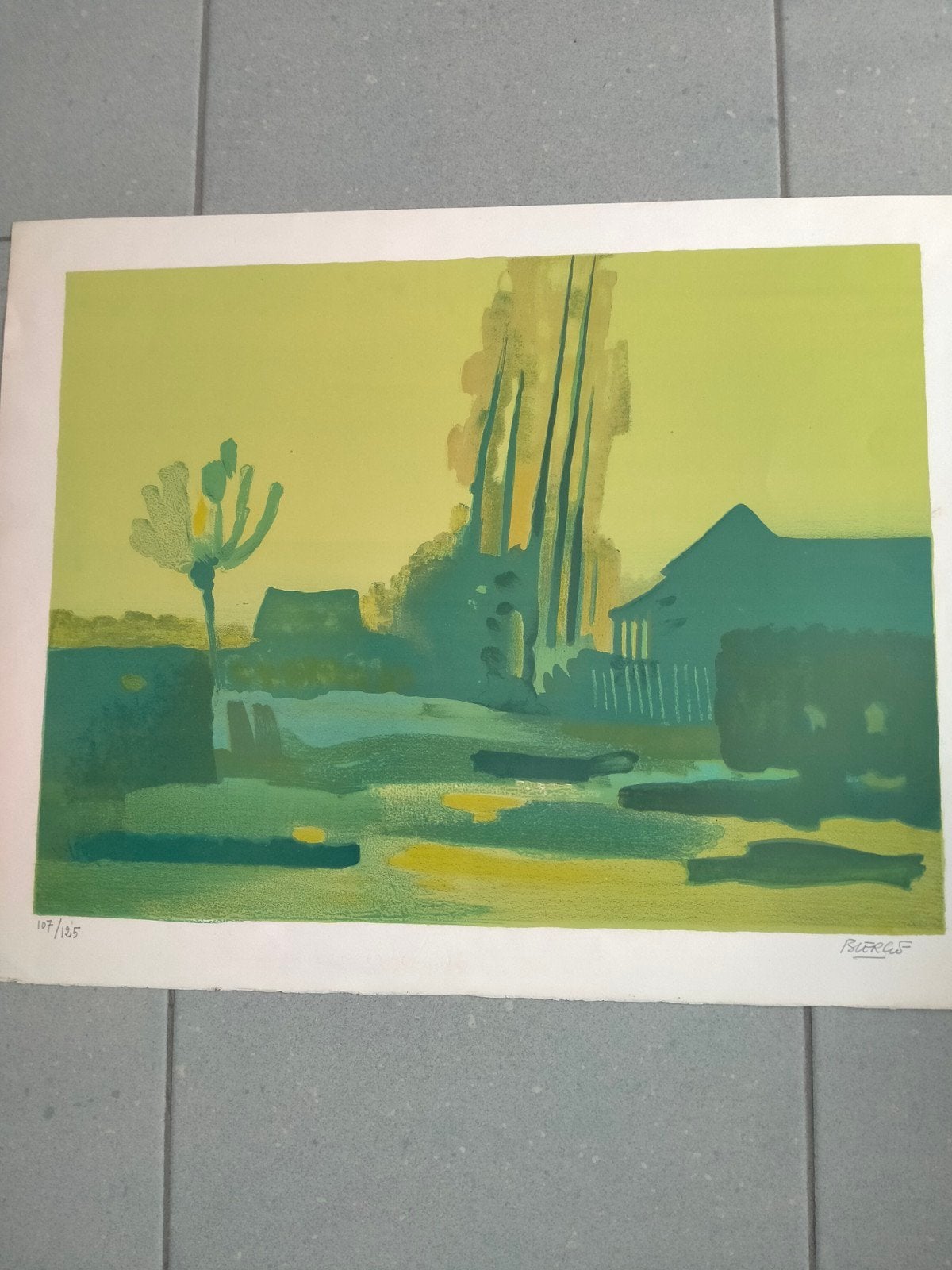 Litho in geel, groen, Boeken, Ophalen