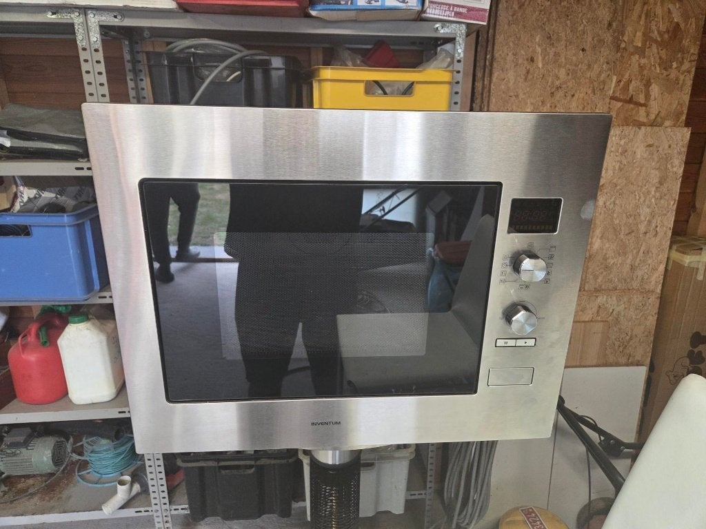 Microgolfoven combioven Magnetron inox inbouw, Ophalen, Gebruikt, Microgolfoven, Inbouw