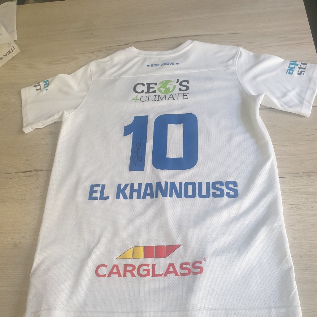Voetbal t-shirt EL Khannouss handtekening, Ophalen, Zo goed als nieuw, Shirt