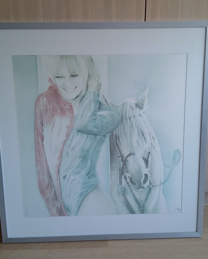 Kunst Pol Mara litho Horse-Polly, Antiek en Kunst, Ingelijst, Ophalen of Verzenden