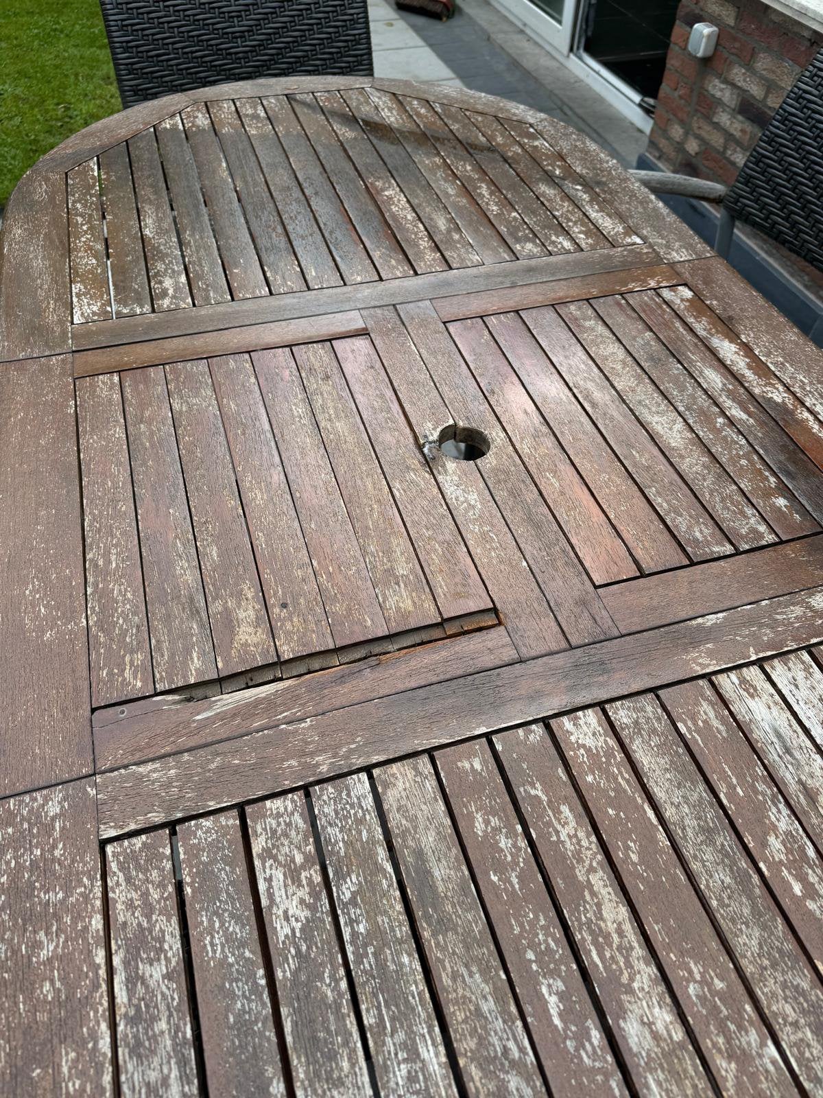 Set tuin meubel, Tuin en Terras, Ophalen, Gebruikt, Ovaal, Teakhout