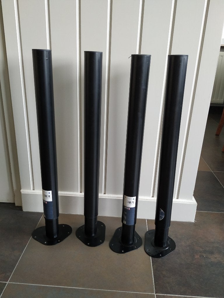 tafelpoot verstelbaar zwart, Huis en Inrichting, Ophalen, Tafelpoot, 50 tot 100 cm, Rond