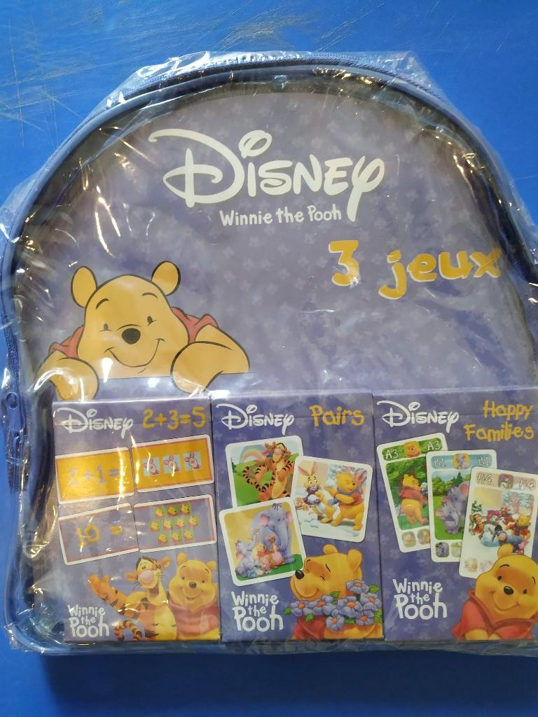 nieuw rugzakje disney winnie the pooh met 3 kaartspelletjes, Ophalen of Verzenden, Nieuw