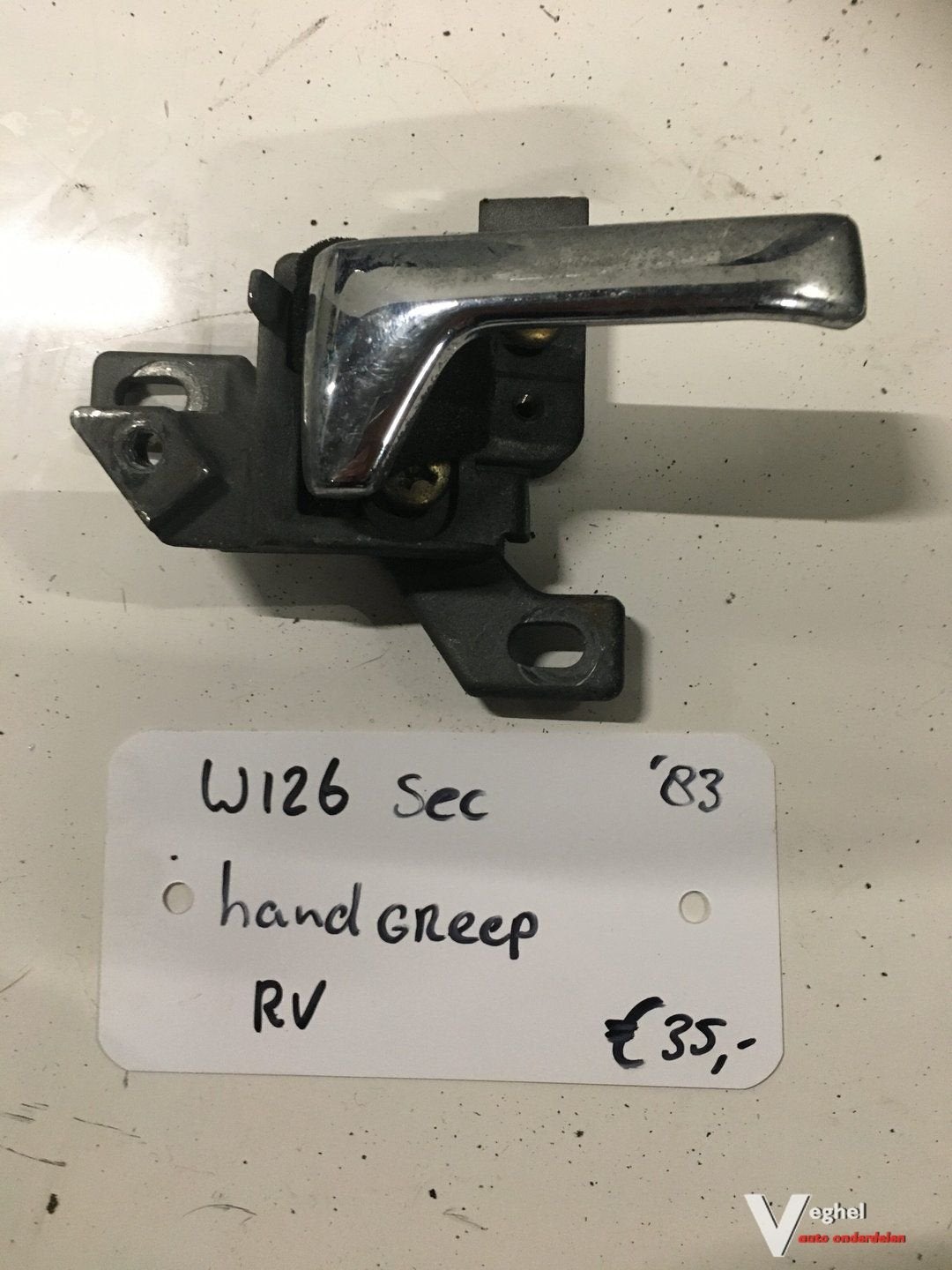 Mercedes w126 Sec 1983 Deurgreep Rechtsvoor chrome, Autos : Pièces & Accessoires, -, Utilisé, Porte, -