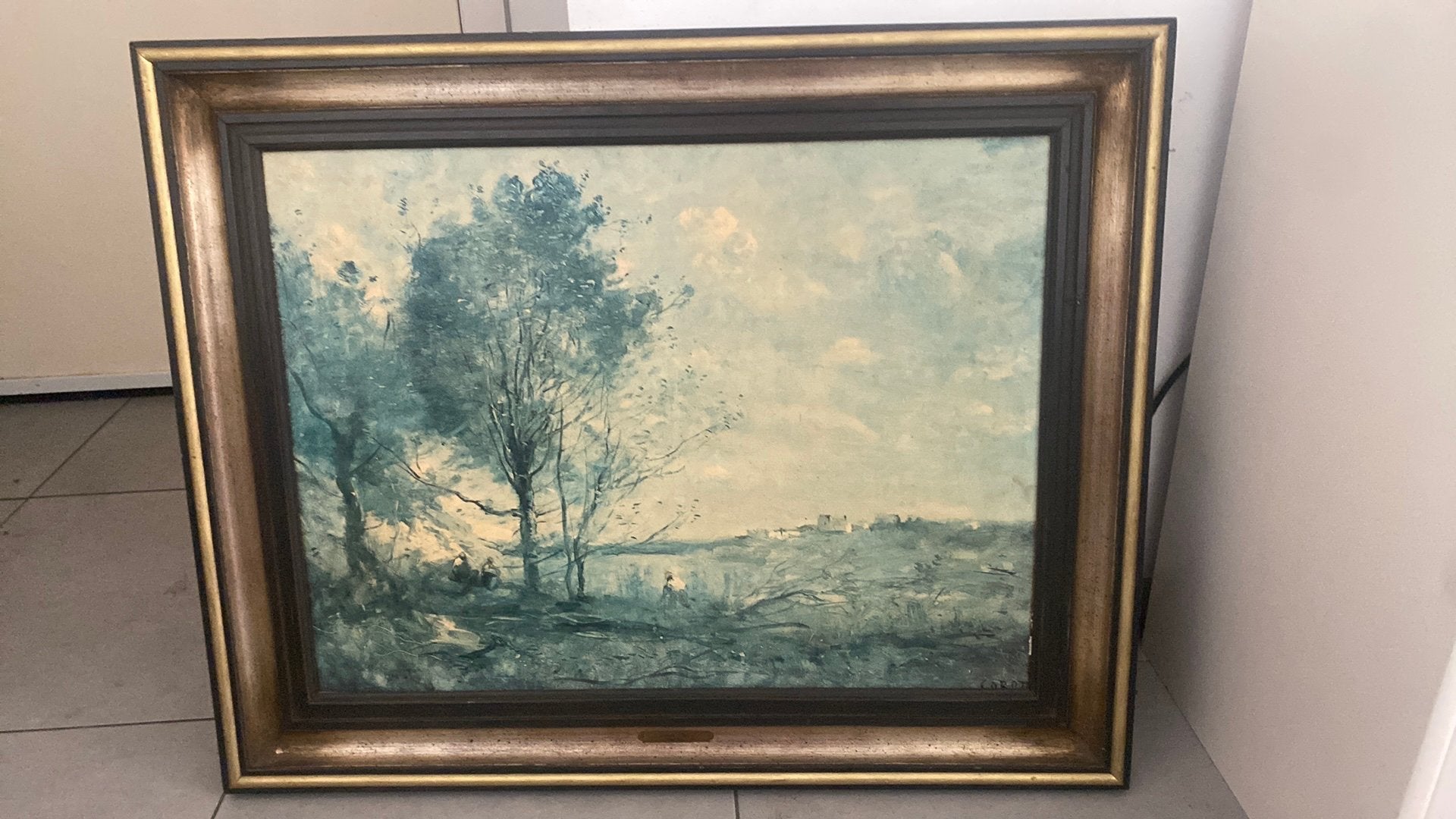 Schilderij camille carrot  1996-1875 handgeschilderd, Antiek en Kunst, Ophalen