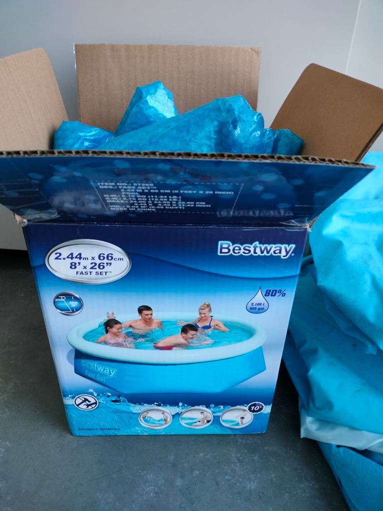 Bestway opblaaszwemband rond 2,4m, Ophalen, Opblaaszwembad, Rond, Zo goed als nieuw