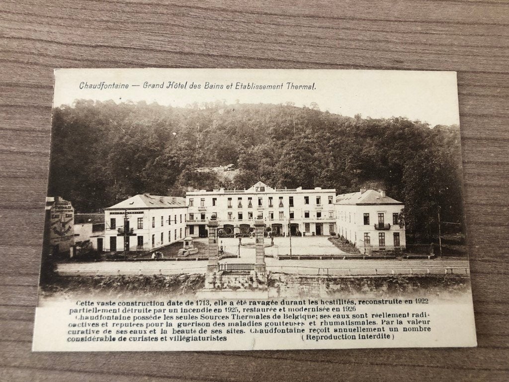 carte postale Chaudfontaine -  bains thermaux 1926, Enlèvement ou Envoi, Liège