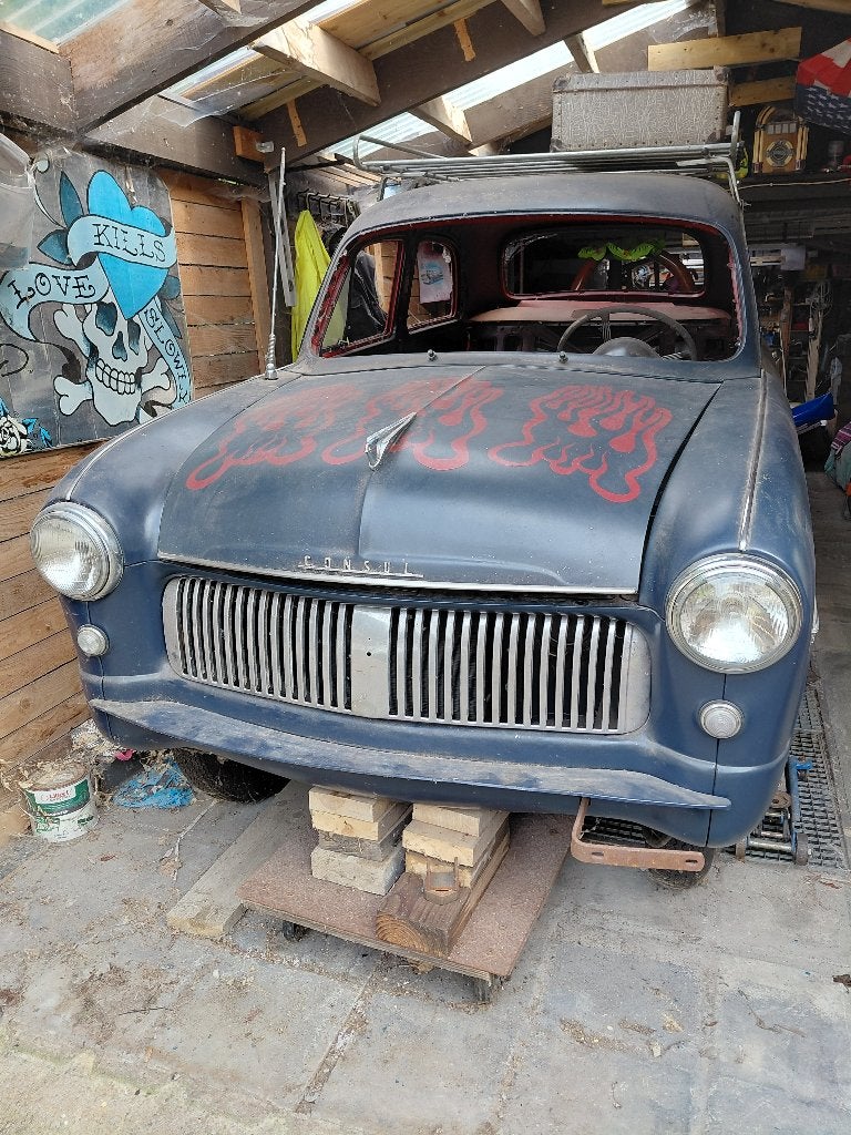 Ford Consul MK1 1954, Auto's, 4 deurs, Achterwielaandrijving, Leder, Bruin