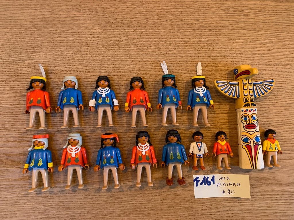 PLAYMOBIL F161: LOT 14 INDIANEN, Ophalen of Verzenden, Zo goed als nieuw, Losse onderdelen, Figuren