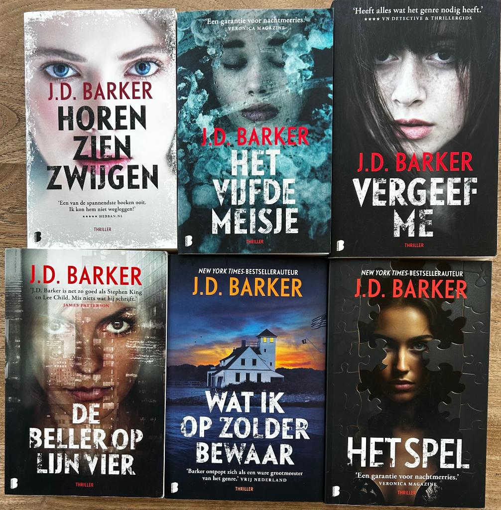 Boeken set : JD Barker, Boeken, Ophalen, Zo goed als nieuw, JD Barker, België