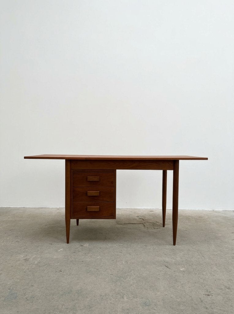 Deense Teak Drop Leaf Writing bureau 1960s, Maison & Meubles, Autres types, 150 cm, 50 cm, Enlèvement