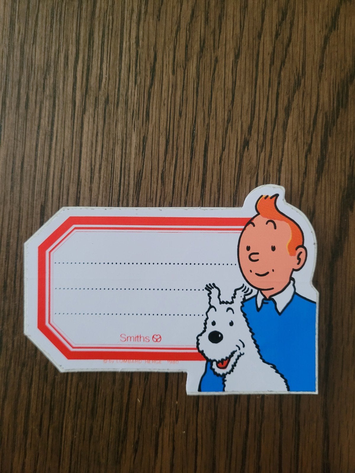 Oude sticker Kuifje smiths, Ophalen of Verzenden