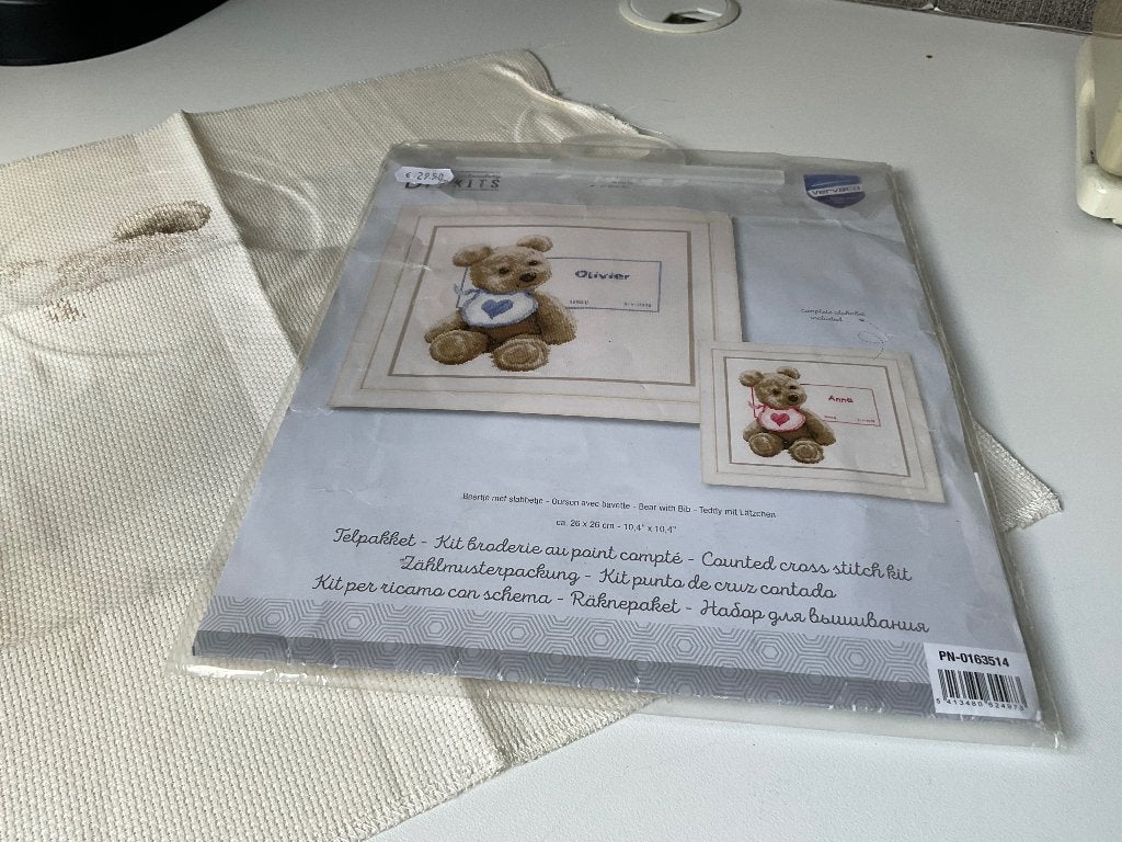 Telpatroon kruisteken   VERVACO, Hobby en Vrije tijd, Ophalen of Verzenden, Zo goed als nieuw, Handborduren, Borduurpakket