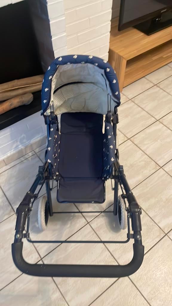 Prachtige Vintage Marineblauw met Beertjes – Topstaat!, Kinderen en Baby's, Buggy's, Ophalen, Gebruikt