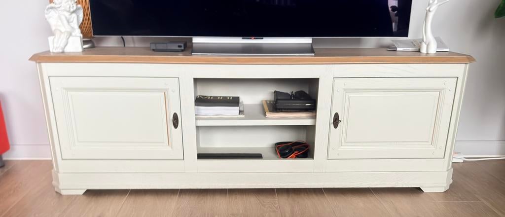 Landelijke massieve tv kast, Ophalen, Zo goed als nieuw