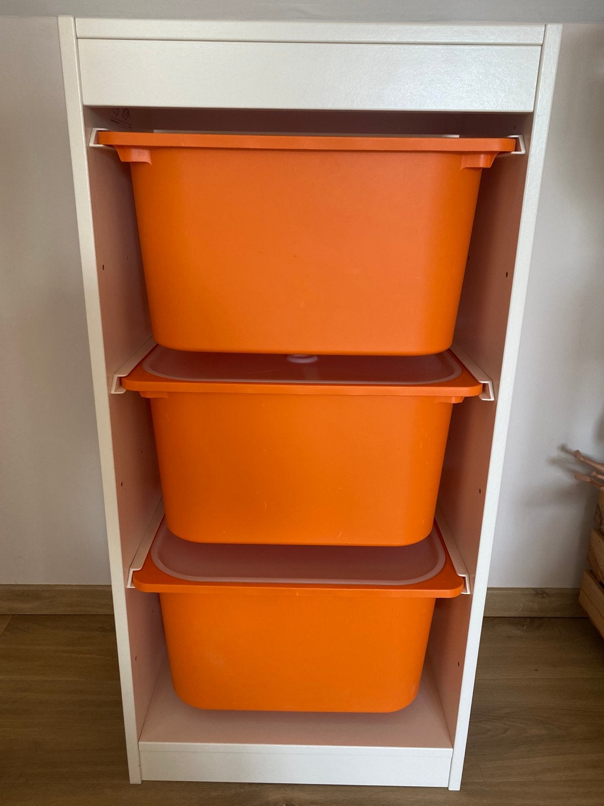 Ikeakast TROFAST met 3 plastic bakken, 90 à 105 cm, Enlèvement, Utilisé, Moins de 75 cm