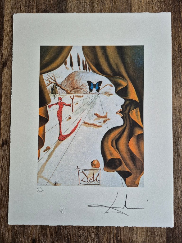 Salvador Dali Lithografie off set 50x65 cm 65€, Antiquités & Art, Enlèvement ou Envoi, Lithographie