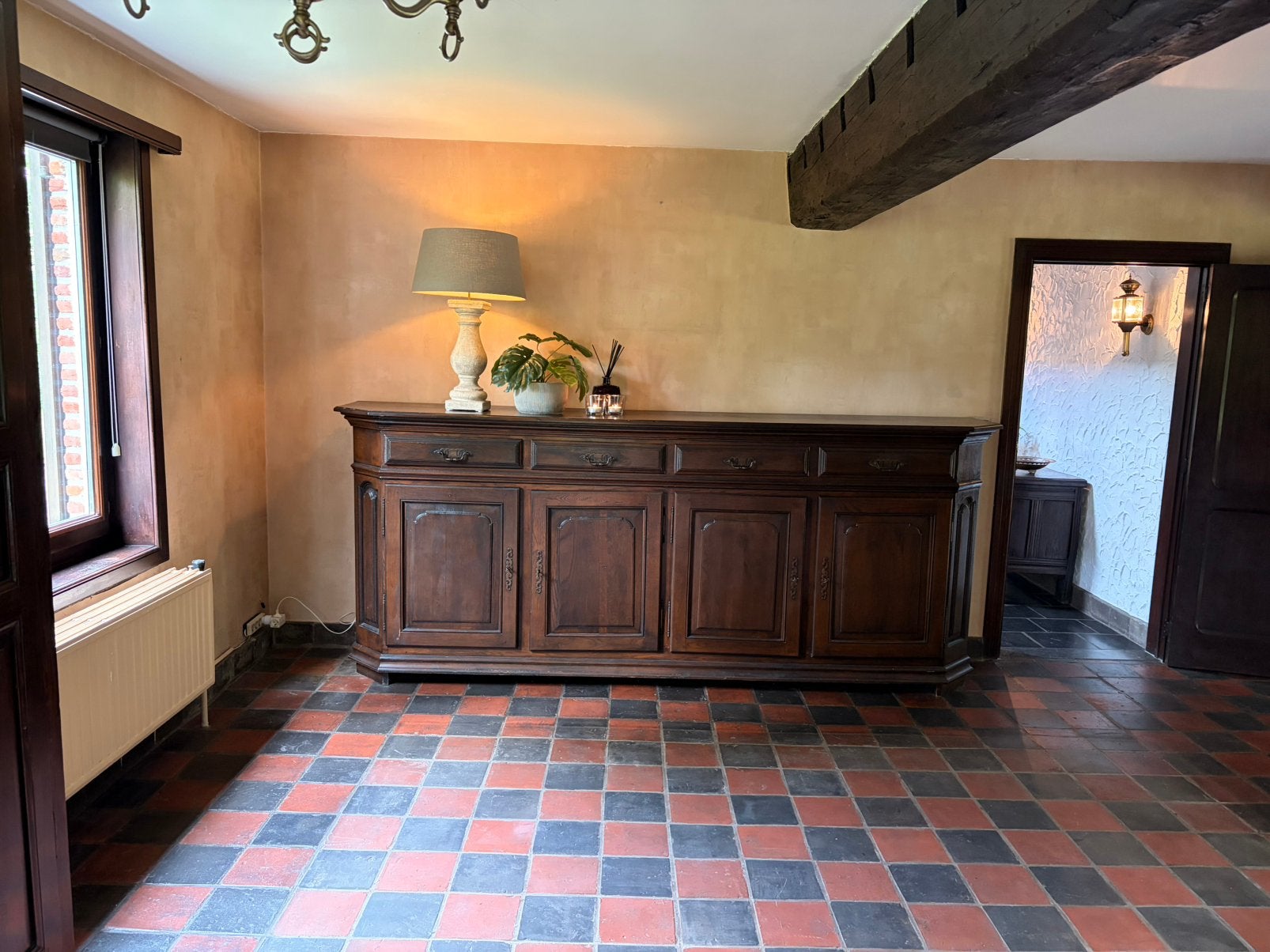 Dressoir 4 deurs, Ophalen, Gebruikt, Met lade(s), Eikenhout