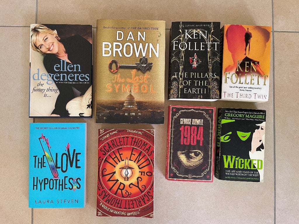 Boekenset: 8 fictieboeken (Engelstalig!), Ophalen, Zo goed als nieuw, Diverse auteurs