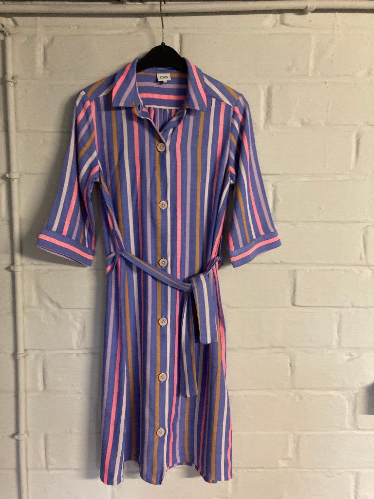Gestreept kleedje, CKS, 12 jaar, 152 (2x gedragen), Enfants & Bébés, Vêtements enfant | Taille 152, Robe ou Jupe, Enlèvement ou Envoi