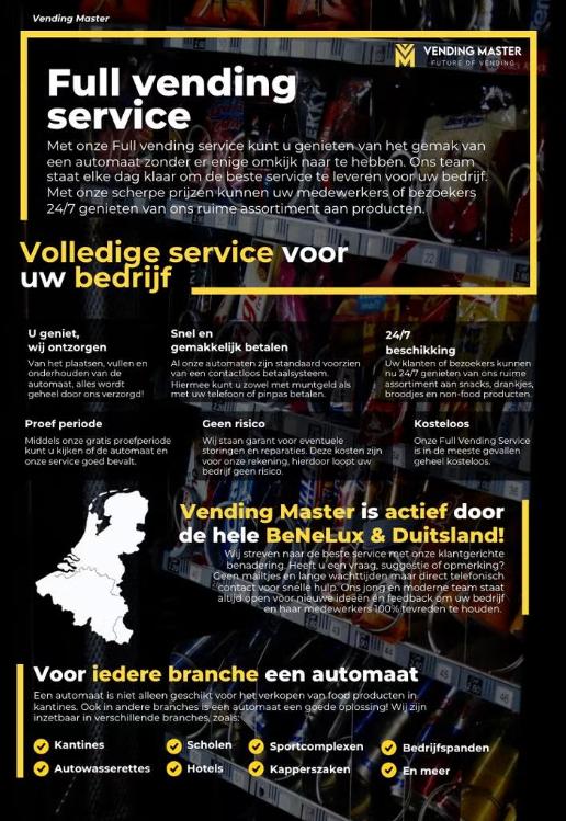 Full Service Vending | Gratis vendingmachine op locatie, Ophalen, Nieuw