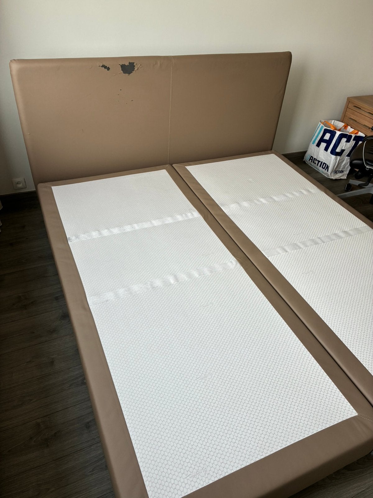 Auping boxspring, Huis en Inrichting, Slaapkamer | Boxsprings, Ophalen, Gebruikt, Zacht en huiselijk, Tweepersoons