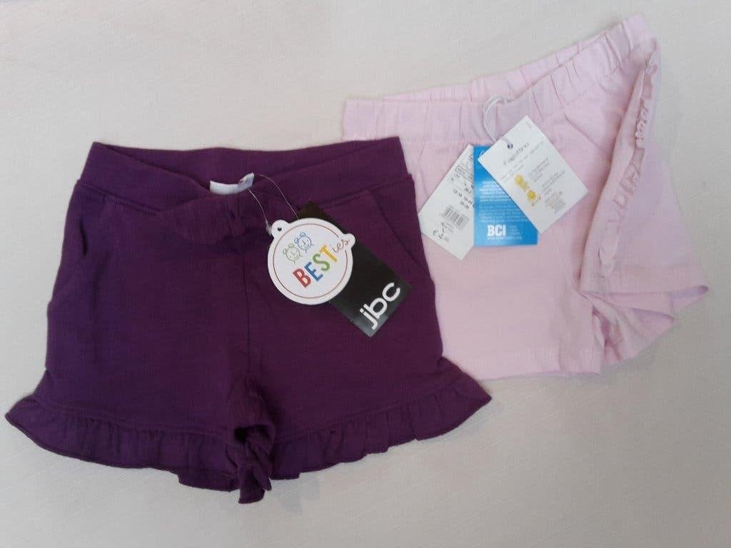 2 Splinternieuwe shortjes, maat 92, meisje, roze / paars, Kinderen en Baby's, Kinderkleding | Maat 92, Broek, Meisje, Ophalen of Verzenden