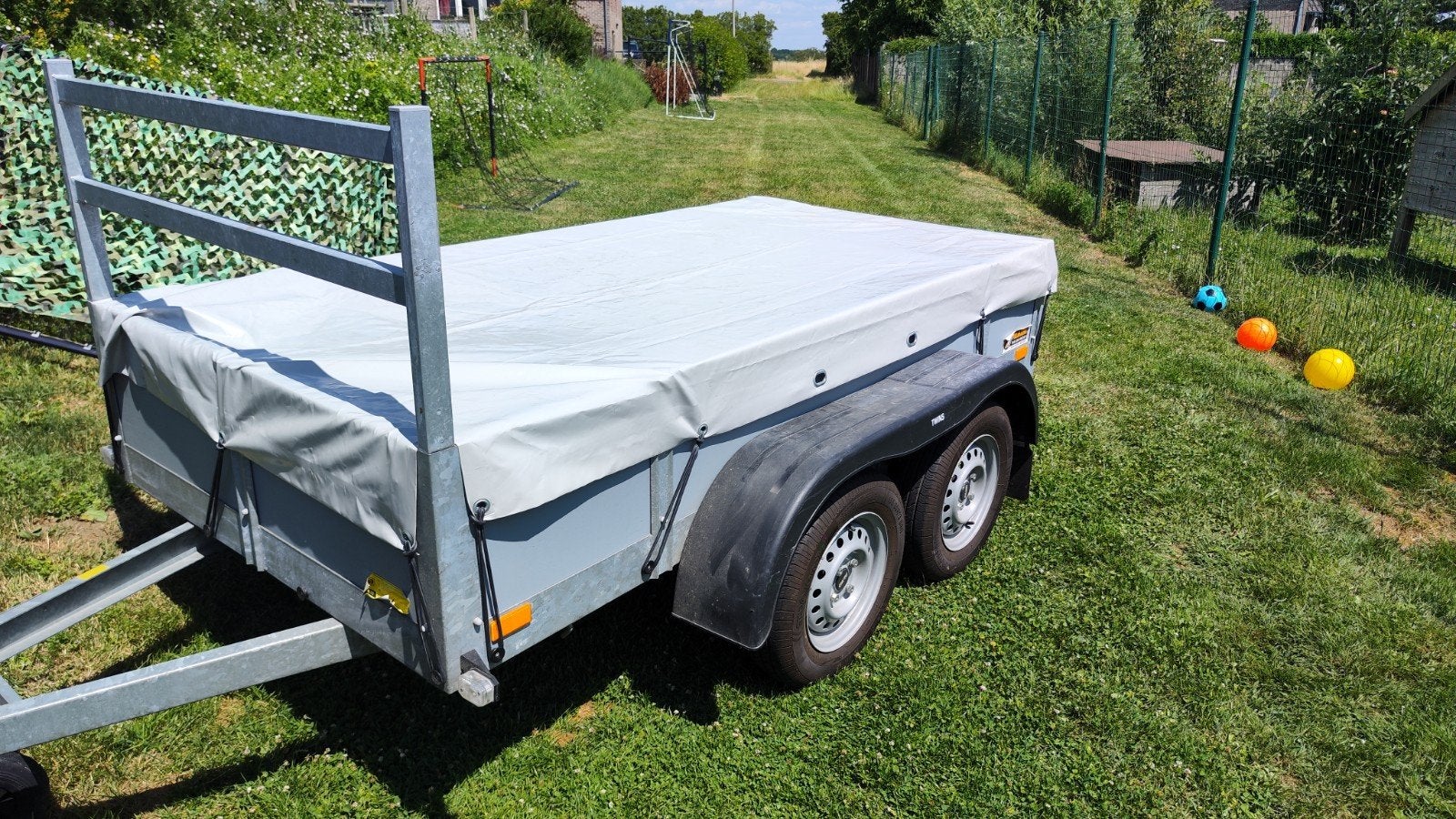 Ongeremde bakaanhangwagen 750kg dubbelas 2570x1320, Autos : Divers, Remorques, Enlèvement