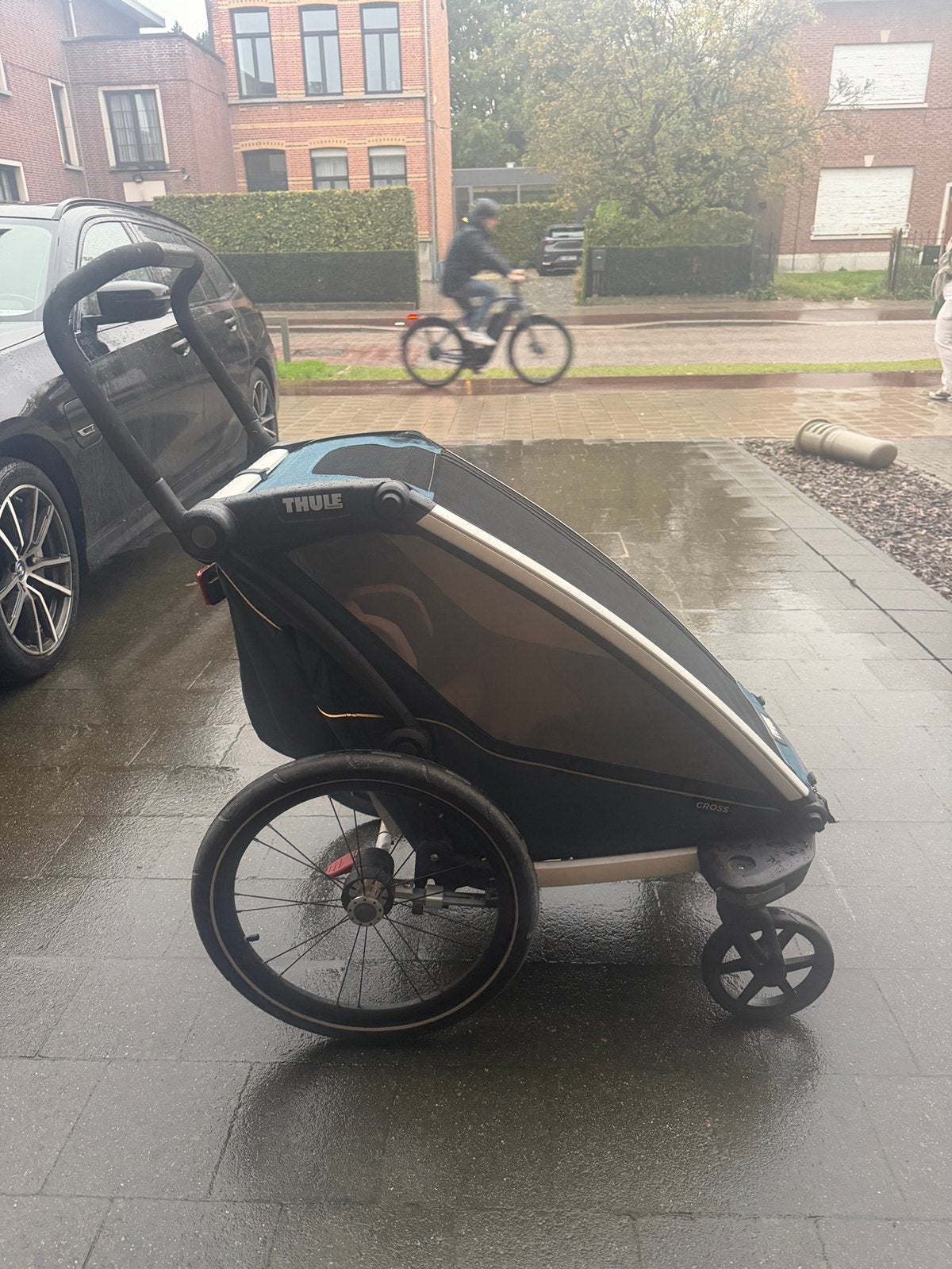 Thule cross fiets loop kar, Fietsen en Brommers, Ophalen, Gebruikt, Minder dan 20 kg, Vering