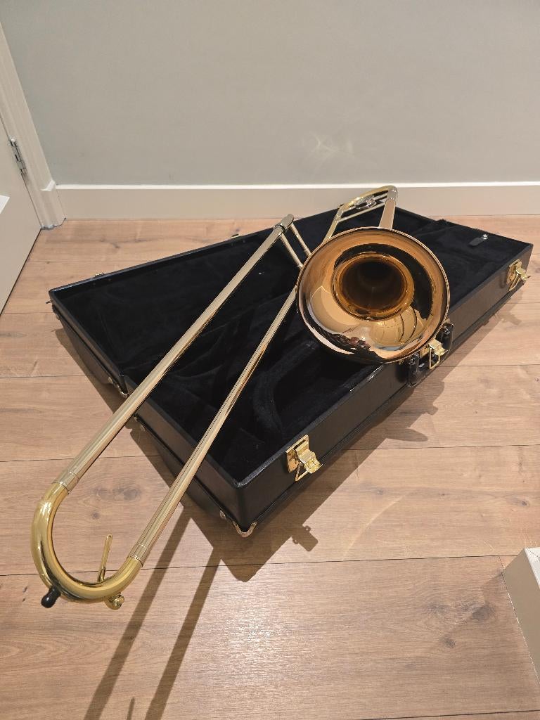 Trombone King 2104 4B, Musique & Instruments, Instruments à vent | Trombones, Enlèvement, Utilisé, Ténor, Avec valise