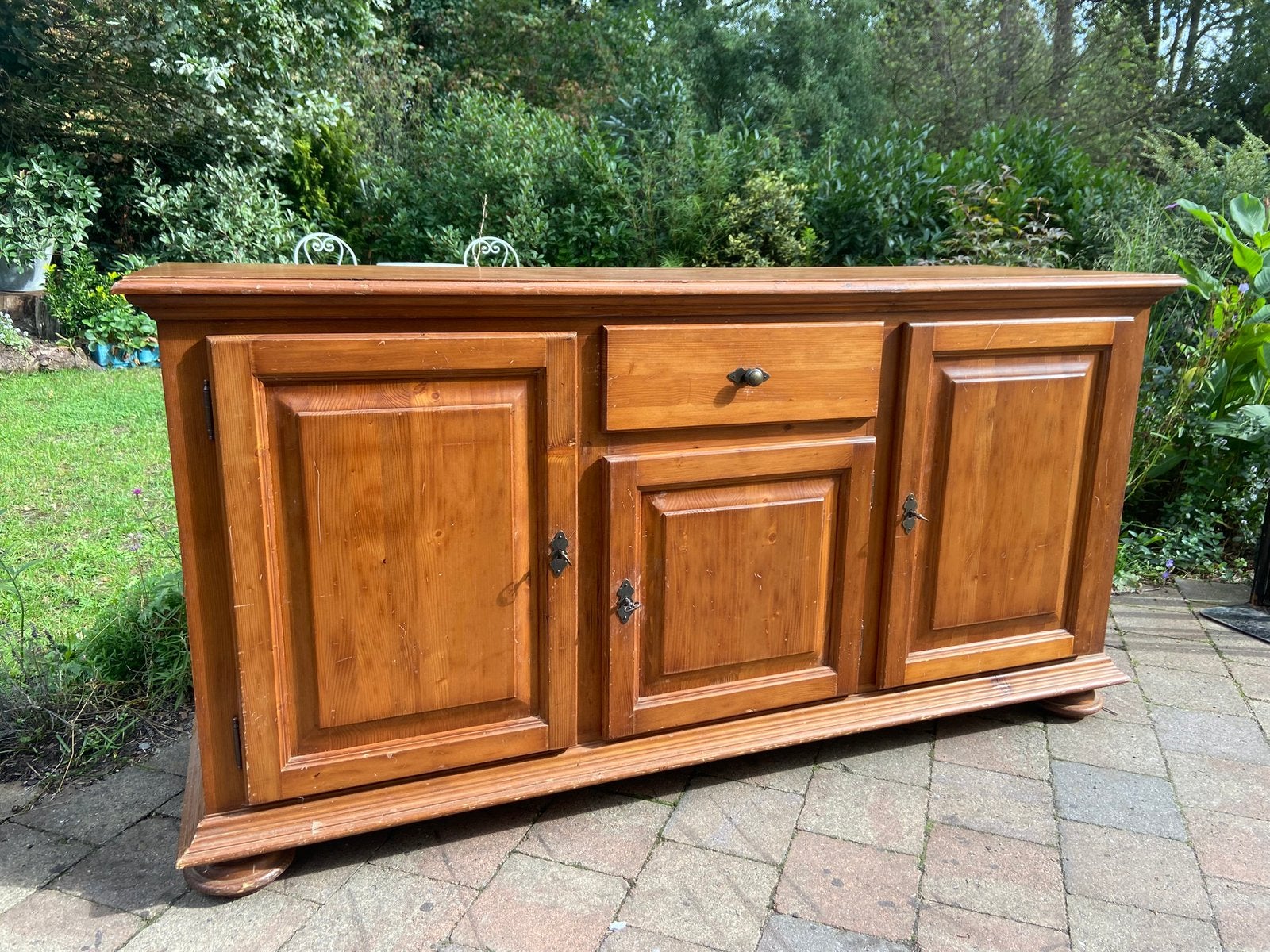 Landelijk dressoir houten dressoir 172 breed, Ophalen, 150 tot 200 cm, Grenenhout, Landelijk