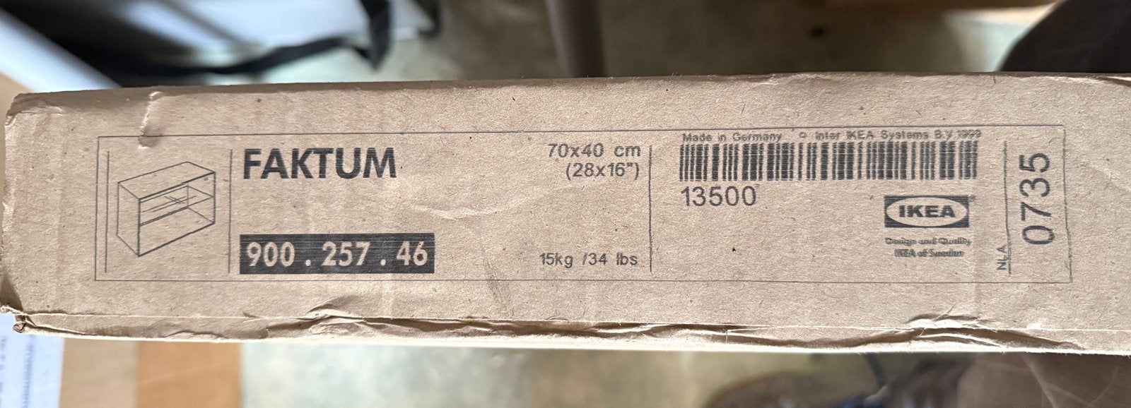 NOUVEAU Armoire Ikea FAKTUM 909.257.46 (70x40cm boîte fermée, Maison & Meubles, Neuf, Enlèvement ou Envoi, Moins de 100 cm, 50 à 100 cm