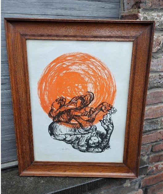 Lithographie signe christian leroy, Enlèvement ou Envoi, Lithographie
