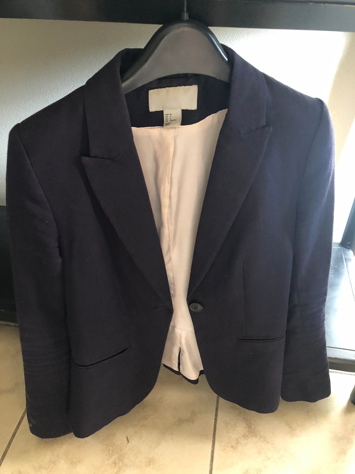 Donkerblauwe blazer, Ophalen of Verzenden, Zo goed als nieuw