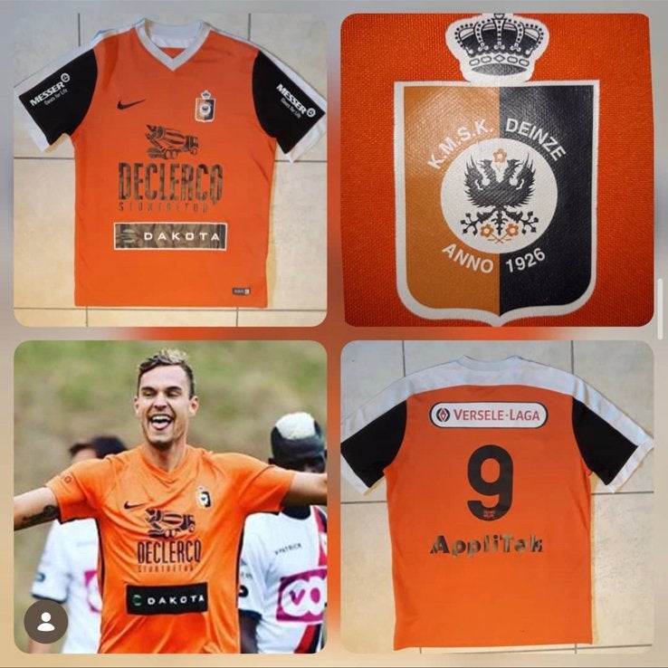 Matchworn shirt Lennart Mertens KMSK Deinze, Enlèvement ou Envoi, Maillot