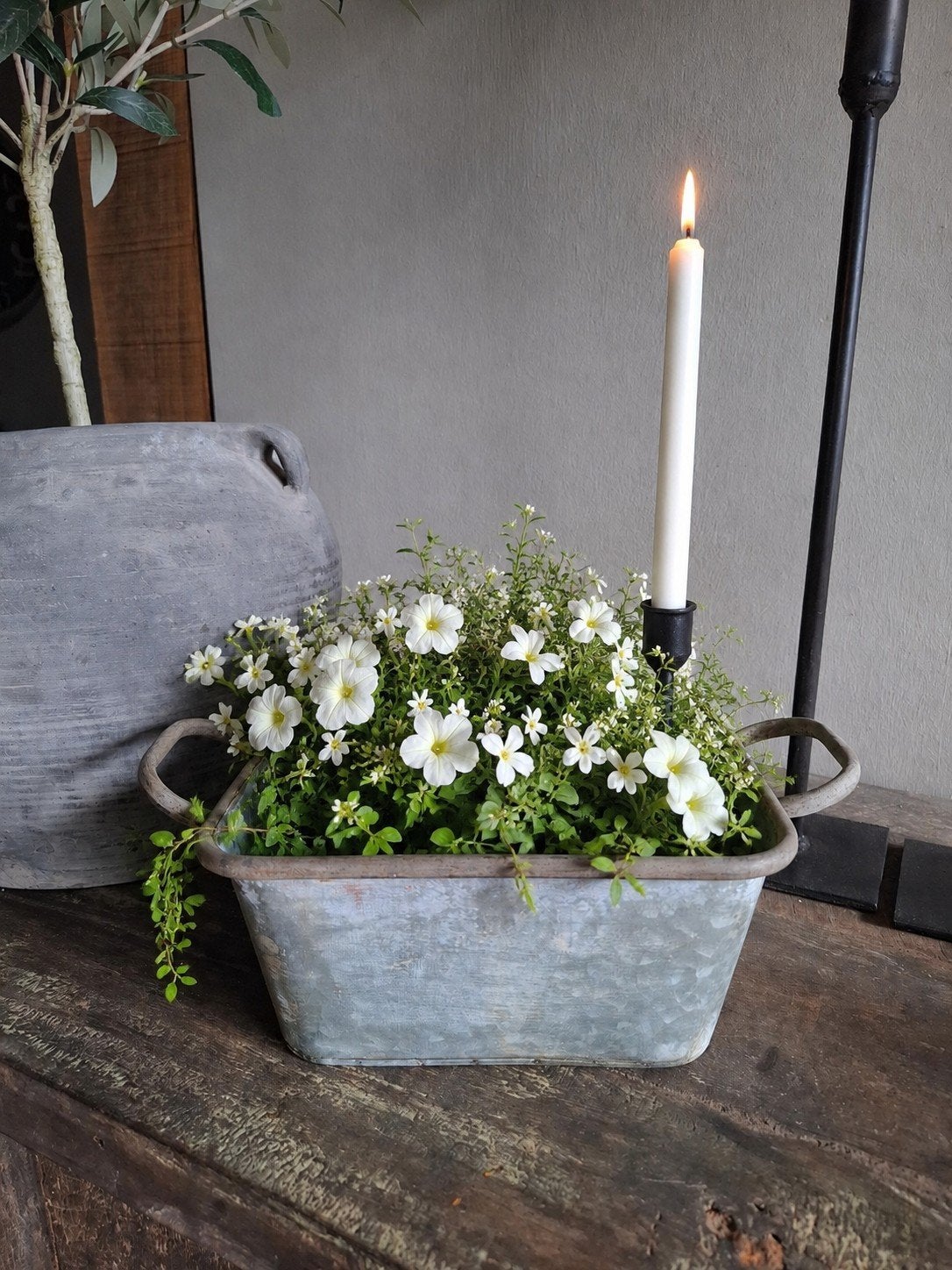 mooie vierkante zinken bak, Tuin en Terras, Ophalen of Verzenden