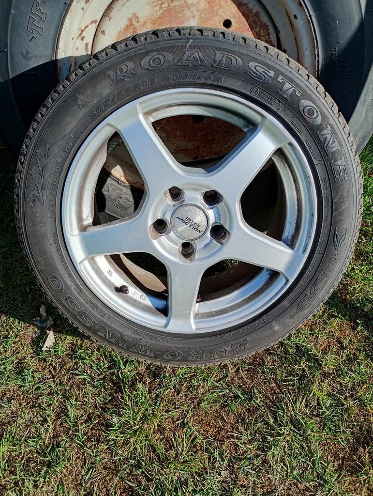 Velgen met winterbanden 4 stuks, Auto-onderdelen, Banden en Velgen, Ophalen, Winterbanden, Velg(en)