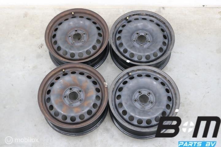 Originele 15 inch stalen velgen VW Polo 2G 2Q0601027A, Gebruikt, 15 inch, Velg(en)