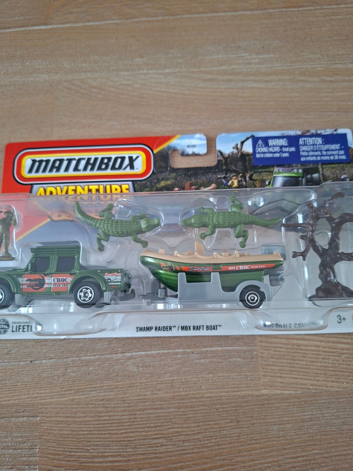 matchbox Adventure pack Swamp Raider Raft Boat, Ophalen of Verzenden, Nieuw, Auto