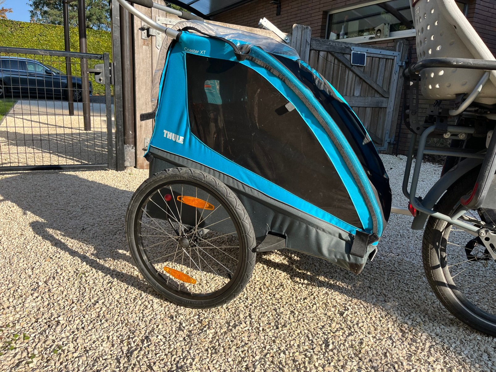 Thule fietskar, Fietsen en Brommers, Ophalen, Opvouwbaar, Zo goed als nieuw, Kinderkar