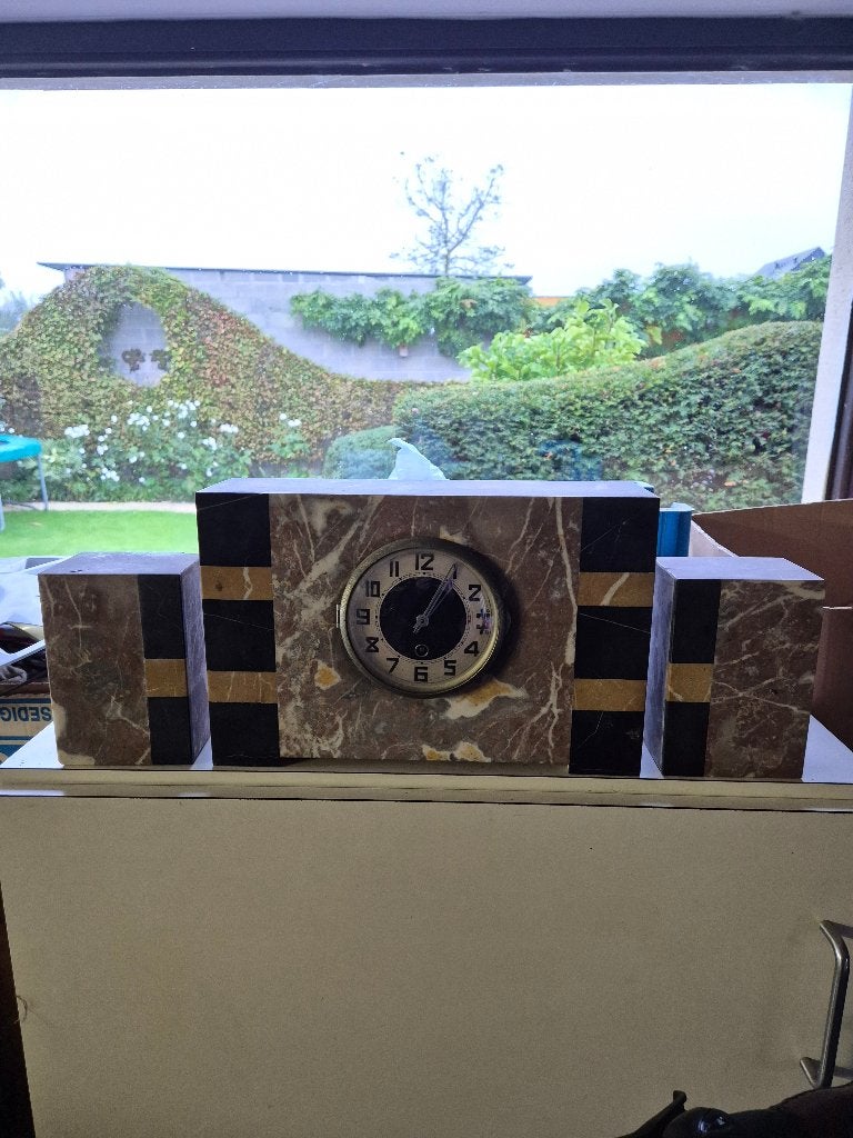 vintage Art Deco schoorsteenklok, Antiek en Kunst, Ophalen