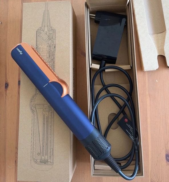 Dyson airstrait bleu, Electroménager, Équipement de Soins personnels, Enlèvement ou Envoi, Comme neuf