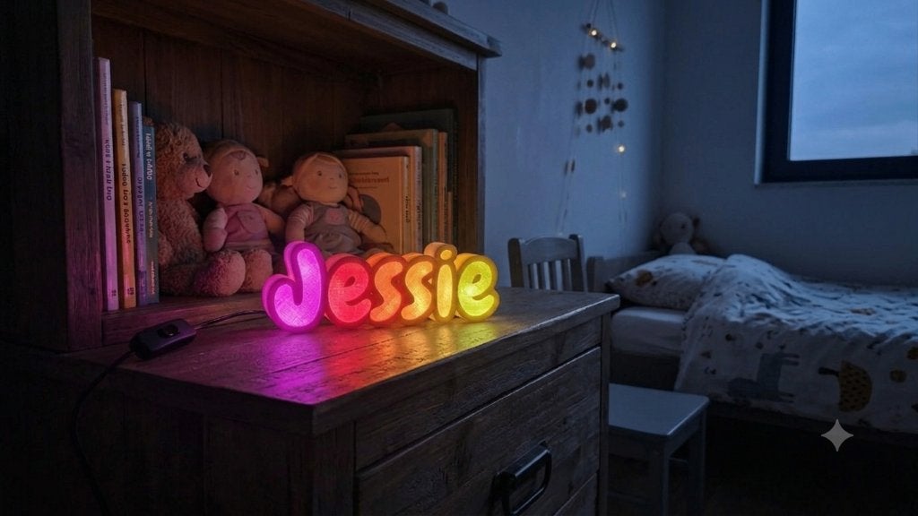Lampe LED personnalisée | Imprimée en 3D | chambre d'enfant, Enfants & Bébés, Enlèvement ou Envoi, Autres marques, Fait main, Blanc
