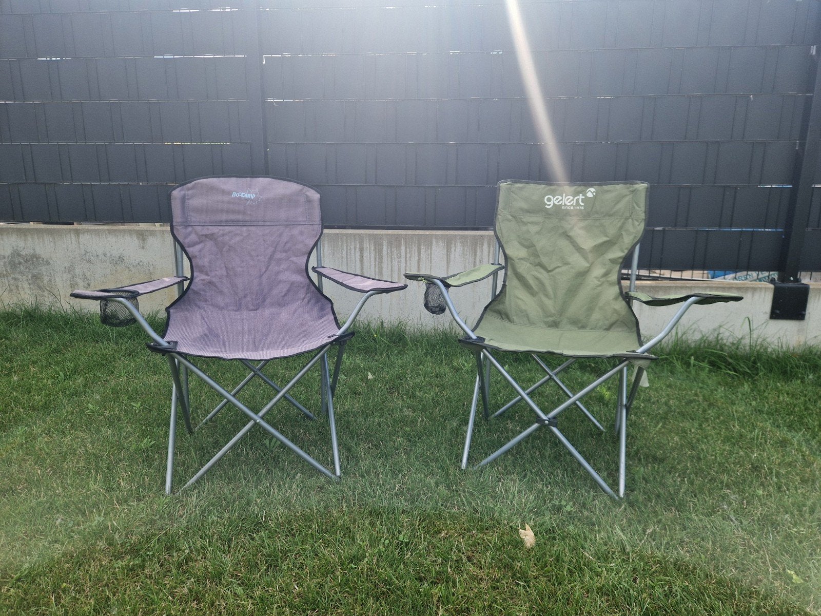 2 kampeerstoelen, Caravans en Kamperen, Kampeermeubelen, Gebruikt, Campingstoel, Ophalen
