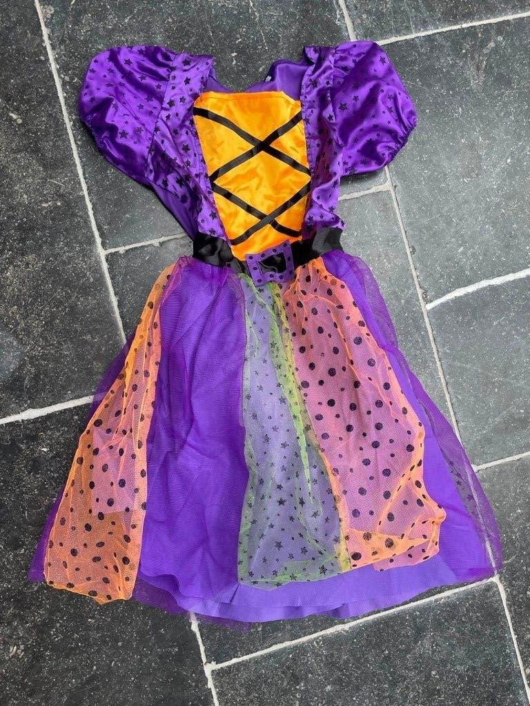 verkleedjurk, halloween: heksenkleed maat 140, Kinderen en Baby's, Carnavalskleding en Verkleedspullen, Ophalen of Verzenden