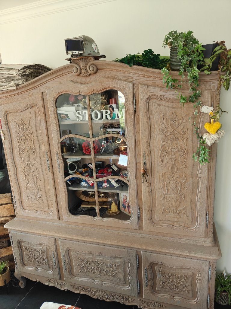 Vitrinekast + tv-kast Louis XV, Antiek en Kunst, Antiek | Meubels | Kasten, Ophalen