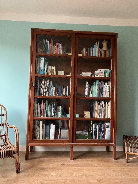 Authentieke Antieke Vitrinekast / Bibliotheekkast, Ophalen