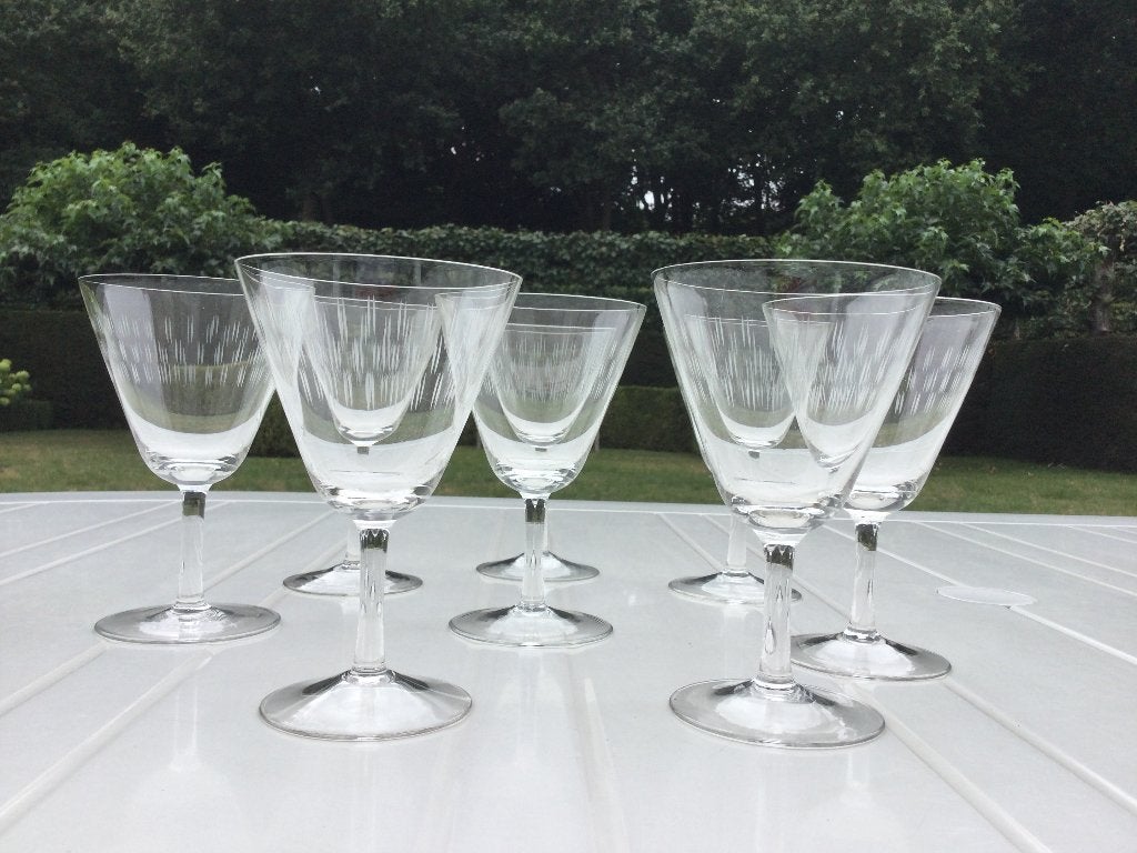 Set van 8 Kristallen Glazen. Set/8€, Ophalen
